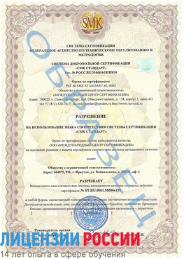 Образец разрешение Мончегорск Сертификат ISO 50001